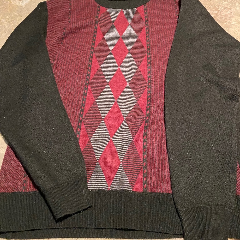 Vintage Red Grandpa sweater